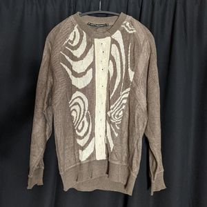 Italian linen scaled knit sweater Umberto Ginocchietto